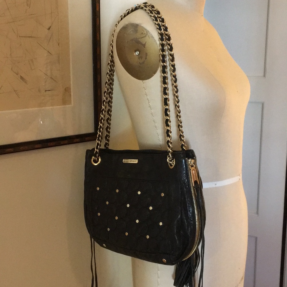 Rebecca Minkoff studded Swing Bag +tassel key fob